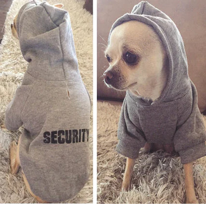 Fleece hooded dog sweater