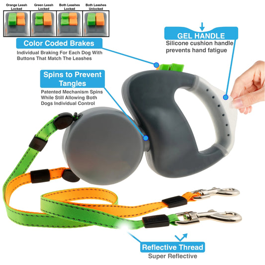 Dual untangle Dog Leash