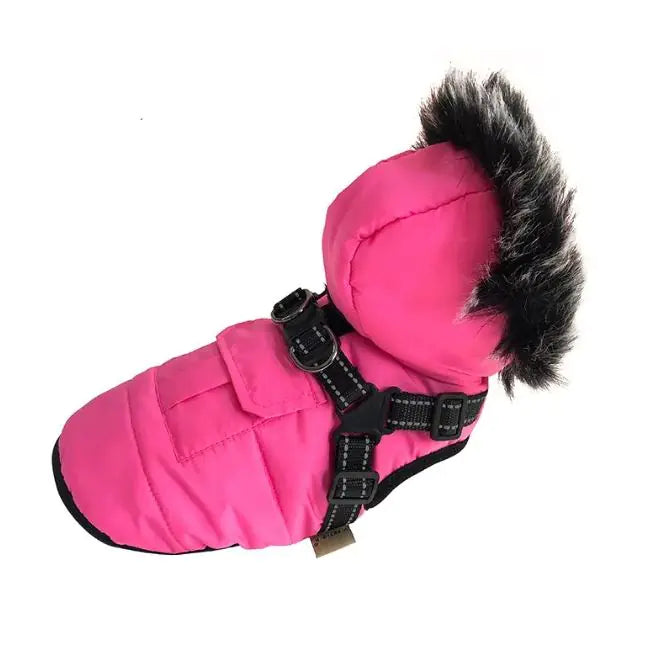 Thickened Winter Cotton Vest Warm Fur Collar For Pets